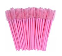 50 PCS Spoolie, Disposable Mascara Wands, Pink Crystal Eyelash Brush for Eyelash Extensions, Brow Shaping & Beauty Kits