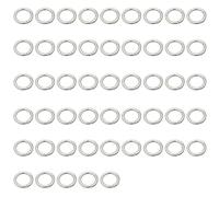 50 Pcs Spring O Rings, Zinc Alloy Round Carabiner Snap, Metal Spring Snap Clips Buckles for DIY Craft, Keyring, OD 20 mm, Silver