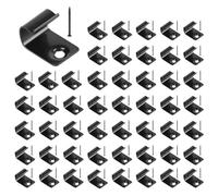 50 Pcs Stainless Steel Decking Clips, 6mm Hidden Fasteners, Solid Steel, Anti Corrosion, Suitable for 99% of Composite Decking Boards (Starter Clips Stainless Steel)