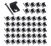 50 Pcs Stainless Steel Decking Starter Clips with Screws and Driver Bits, Rust-Resistant Fasteners for Composite, Hardwood, Cedar and Vinyl Deck Boards, Black
