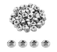 50 Pcs Stainless Steel Hex Nut M6 Metric Thread Left Hand Reverse Hex Nut Assembly and Fastener for Screws, Threaded Bolts and Threaded Rods