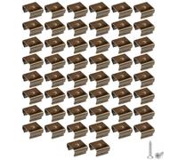 50 PCS Stainless Steel LED Strip Light Clips Mounting Clips Holder Bracket Fixing Holder Clamps with Screws for 13-15mm Width LED Strip