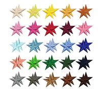 50 Pcs Stars Iron-On Appliques, Embroidered Patches, Mini Self-Adhesive Patches, DIY Accessories for T-Shirts, Jeans, Skirts, Hats, Clothes