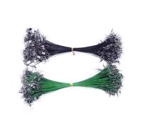 50 Pcs Steel Fishing Leader Line Lure Wire Wear Resistant 20cm | Anti Bite Front Wire, for Main Line and Lure Rigging, Offshore Angling Replacement, Green Black