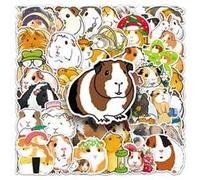 50 PCS Stickers for Guinea Pig,Guinea Pig Stickers,Teens Boys and Girls Sticker Pack Vinyl Skateboard Guitar Door Laptop Luggage Car Bike Water Bottle Birthday Party Supplies Stickers