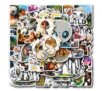 50 PCS Stickers for The Wild Cartoon Robot,Fun Robot Sticker Pack Vinyl Skateboard Guitar Door Laptop Luggage Car Bike Water Bottle Birthday Party Supplies Teens Boys and Girls Decals