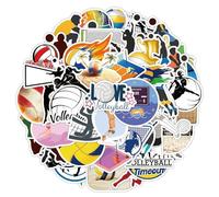 50 PCS Stickers for Volleyball,Volleyball Stickers,Teens Boys and Girls Sticker Pack Vinyl Skateboard Guitar Door Laptop Luggage Car Bike Water Bottle Birthday Party Supplies Stickers