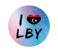 50 Pcs Stickers I Love Libyan Arab Jamahiriya Decals Gift Tags Vinyl Stickers Libyan Arab Jamahiriya Flag Decals Stickers for Water Bottles Laptop Envelope Seals Goodie Bags 4 Inches