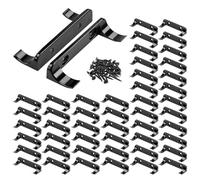 50 Pcs Sturdy Wall Bracket, Vertical Car Display Wall Mount, with 100 Pcs Screws, Compatible with Lego Speed Champion Series Brick Car Models, Display Collectible Cars Vertical by Wheels on Wall,Black