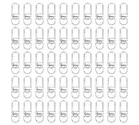 50 Pcs Swivel Lanyards Trigger Snap Hooks Swivel Lobster Claw Clasp Strap Keychain Hook for Jewelry Purse Making DIY Bags Key Rings Art Crafts Pet Collar Silver 1.38 × 0.39 × 0.16 Inches Zinc Alloy
