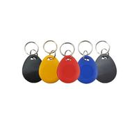 50 pcs T5567/T557 7/T5557 Proximity Programabl e 125KHZ RFID Fobs Tags Keychain (H-TAG8-Black)