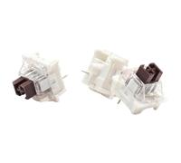 50 PCS Tactile Keyboard Switches, Pre-Lubed 3-Pin Mechanical Keys for Custom Gaming Typing, Clear Housing with Crisp Rebound, MX Compatible, Brown