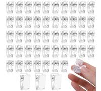 50 Pcs Tapestry Wall Hanging Clip Self Adhesive Plastic Sticky Spring Clips Photo Clips for Paper Flag Hanger Poster Hanger Shower Curtain Clip Double-Sided Light for Teachers Home Office