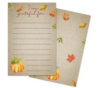 50 Pcs Thanksgiving Name Cards for Table, Rustic Autumn Thankful Place Cards, Fall Place Card for Thanksgiving Dinner Party Decoration, I am Thankful for & Grateful for Card Size 4 * 6 inches