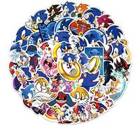 50 Pcs The Hedgehog Stickers for Laptop, Bumper, Skateboard, Water Bottles, Computer, Phone, Guitar, Cartoon Stickers for Kids Teens Adult