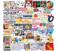 50 Pcs Theatre Stickers for Kids Teens Adults Boys Girls Gift,Stickers Pack for Laptop,Skateboard,Luggage,Car,Bike, Cup,Computer,Water Bottle Decor,Theatre Vinyl Waterproof Sticker Decals