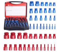 50 PCS Thread Checker, Nut and Bolt Thread Checker Standard and Metric, 27 Inch & 23 Metric Box Set Thread Gauge, Suitable for Narrow Areas