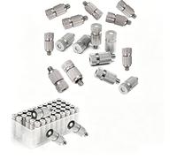 50 pcs Thread Misting Nozzles Atomizing High Pressure Misting Sprayer Water Hose Nozzle for Greenhouse, Landscaping, Outdoor Cooling Mister System 2 Sections Orifice Dia 0.1mm