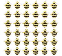 "50 Pcs Tiny Resin Bees Decor Bumblebee Decorations Bumble Bee Shaped Craft Embellishment for Embellish Card Making Decoration Yellow "
