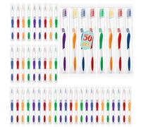 50 Pcs Toothbrush Bulk Disposable, Individually Wrapped Pack, Soft Disposable Toothbrushes for Adults Kids, Adult and The Elderly. Suitable for Hotel, Travel, Home, Donated