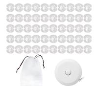 50 PCS Transparent Sewing Machine Bobbins with 1 Pc Storage Bag and 1 Pc Tape Measure, Plastic Sewing Machine Bobbins, Sewing Machine Accessories, Durable Sewing Machine Bobbins