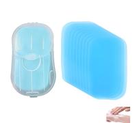50 PCS Travel Soap Sheets, Paper Soap, Wash Leaves Foaming Flakes, Disposable Sheets for Hand Body Face Washing, Portable Solid for Home Travel Hiking Festivals Outdoor, Lightweight Airport Friendly