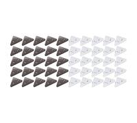 50 Pcs Triangular Transparent Plastic Paper Clips, Small Binder Clips for Books Test Papers Tickets, Office Supplies for Document Organization and Curl - Free Paper