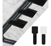 50 PCS Under Desk Cable Management, Self-Adhesive Cable Organizers, Cable Tidies, Adjustable Loop Cable Ties for PC, TV, Router, No-Drill Wire Organization, Black