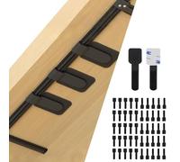 50 Pcs Under Desk Cable Management Ties Self Adhesive Cable Tidy Clips Straps Adjustable Sticky Back Hook and Loop Wire Organizer for TV PC Data Network Cord Headphone Telephone Wire, Black Small