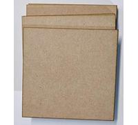50 Pcs Unfinished Wood Pieces, 8x8cm Square Blank Wood Natural Slices Wooden Squares Cutouts, Wood for Crafts, Painting, Coasters, Staining Burning, Christmas Home Decoration.3mm Thick MDF