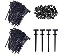 50 PCS Universal Cable Tie Buckle Black Self-Locking Nylon Zip Ties Holder Multipurpose Zip Tie Clips Heavy Duty Plastic Ties for Car Quick Repair and Hole Fastening