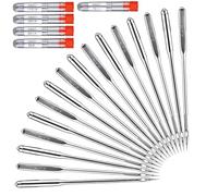 50 Pcs Universal Sewing Machine Needles - Heavy Duty Ballpoint for Brother, Janome, Singer | Sizes 65/9, 75/11, 90/14, 100/16, 110/18 | Perfect for Denim, Leather, Jeans, Jersey