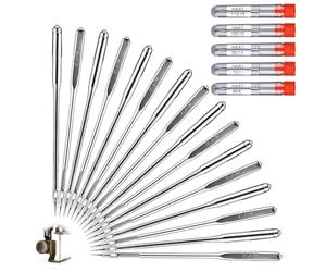 50 Pcs Universal Sewing Machine Needles - Heavy Duty Ballpoint for Brother, Janome, Singer | Sizes 65/9, 75/11, 90/14, 100/16, 110/18 | Perfect for Denim, Leather, Jeans, Jersey