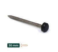 50 Pcs Upvc Panel Pins 30mm Poly Top Pins Nails Plastic Headed Fascia Fixings Roofing Nails Black