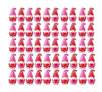 50 Pcs Valentine's Day Mini Gnomes Figures Tiny Gnomes Figurines,Sculpture Decor to Hide and Seek, Unique Home Table Decor for Romantic Vibes, Cozy up Your Space with These Decorative
