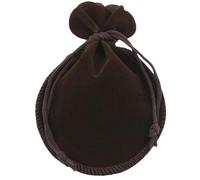 50 Pcs Velvet Drawstring Gift Bags, Jewelry Pouch Packing, 9x12cm(Brown)