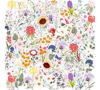 50 Pcs Vintage Floral Stickers, Self-Adhesive Waterproof Flower Stickers for Laptop, Scrapbooking, Water Bottle, Journal, DIY Crafts