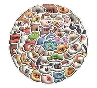 50 pcs Vinyl Stickers Pack 3D Animal Graffiti Waterproof Decals for Phone Water Bottle Laptop Guitar Fridge Suitcase Notebook DIY Decoration Stickers for Kids Teens Boys Girls