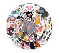 50 pcs Vinyl Stickers Pack cat paw Cute Animal Cartoon Aesthetic Kawaii Waterproof Decals for Laptop Suitcase Skateboard Journal Teens Girls Boys Kids