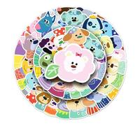 50 pcs Vinyl Stickers Pack Cute Dog Faces Cartoon Hand Drawn Kawaii Waterproof Decals for Laptop Water Bottle Suitcase Skateboard Journal Teens Girls