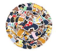 50 pcs Vinyl Stickers Pack Dachshund Dog Cute Cartoon Hand Drawn Kawaii Aesthetic Waterproof Decals for Laptop Suitcase Water Bottle Phone Journal Teens Girls Kids