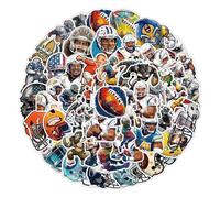 50 pcs Vinyl Stickers Pack Football Graffiti Waterproof Decals for Suitcase Notebook Laptop Phone Water Bottle Journal DIY Decoration Sports Stickers for Teens Boys Girls