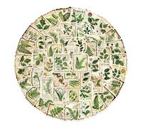 50 pcs Vinyl Stickers Pack Vintage Botanical Garden Label Fragment Aesthetic Waterproof Decals for Laptop Suitcase Journal Scrapbook Adults