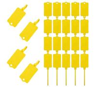 50 Pcs Waterproof Blank Labels Writable Marker Labels Reusable Key Labels Tags for Shipping Luggage Tag (Yellow)