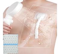 50 Pcs Waterproof Shower Protector Bandage 6"x10" for Post Knee Replacement Hip Surgery Long Surgical Incision Larger Wounds Cover C-Section Transparent Film Clear Adhesive Dressing Bath Patch