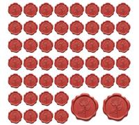 50 Pcs Wax Seal Stickers, Elegant Rose Design, Self-Adhesive Vintage Embossed Seals for Wedding Invitations, Birthday Cards, Bridal Showers, Christmas Party Decorations, and Gratitude Envelopes