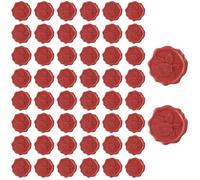 50 Pcs Wax Seal Stickers, Red Rose Design, Personalised Wedding Stickers, Vintage Embossed Seals for Birthday Invitations, Bridal Shower, Christmas Party Decorations, Gratitude Envelope