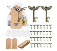 50 Pcs Wedding Angel Wing For Bottle Opener Keychain For Guests Party Bridal Shower Gift Bridal Shower For Guests Bottle Openers Card Party Decoration Guest Gift