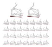 50 Pcs White Cable Clips,ALBOYI Self-Adhesive Cable Orangizer Adjustable Wire Management Cable Holder for Car/Stage/Office/Home