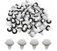 50 PCS White Car Trim Clips,Car Body Trim Clips Kit, Auto Panel Fixing Plastic Fastener for Car Interior Doors Bumper,Outer Protection Plate Buckle Parts